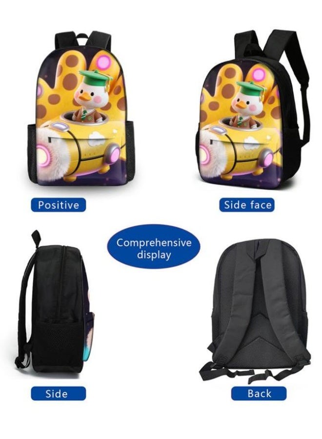 Bright Li Fire Fashion is unlimited! Cartoon bag three-piece set, suitable for a variety of scenes for students and teenagers (available for students, children, friends on outings, mountain climbing, schooling, etc.) - 33 - Image 3