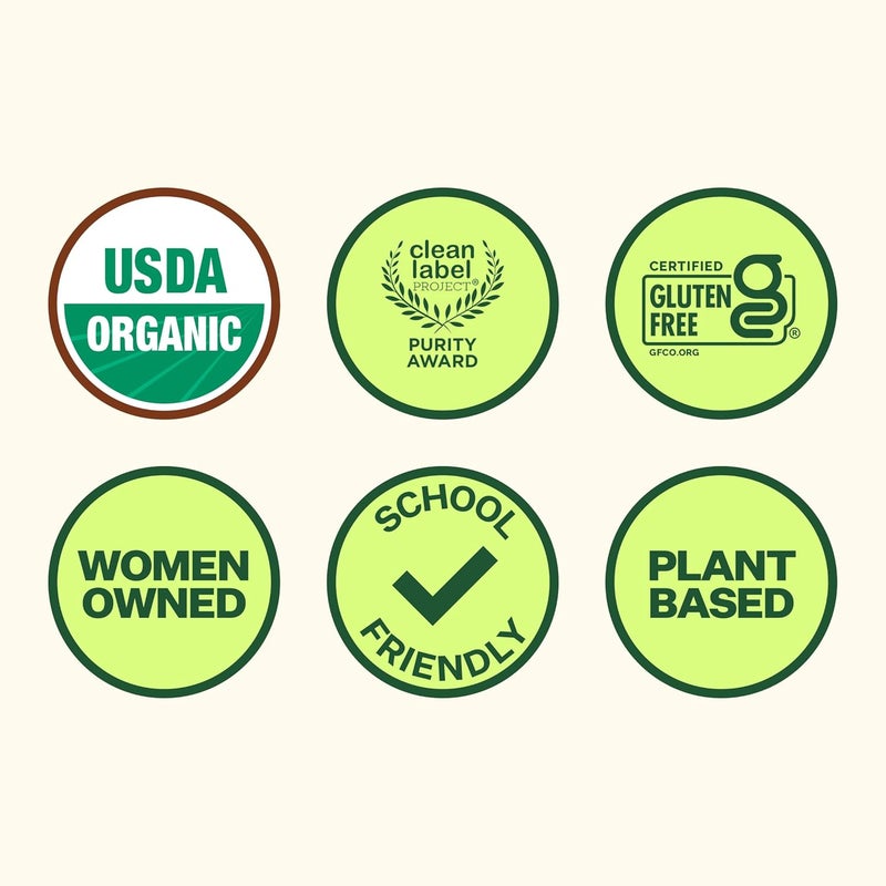 Yumi وجبات خفيفة للأطفال من يومي خالية من الأرز بدون سكر مضاف خالية من الجلوتين غير معدلة وراثيًا وجبات خفيفة عضوية للأطفال آمنة للمدرسة لمرحلة الرعاية النهارية وصناديق الغداء بديل لوجبات التسنين للأطفال تفاح بروكلي 6 قطع - Image 5