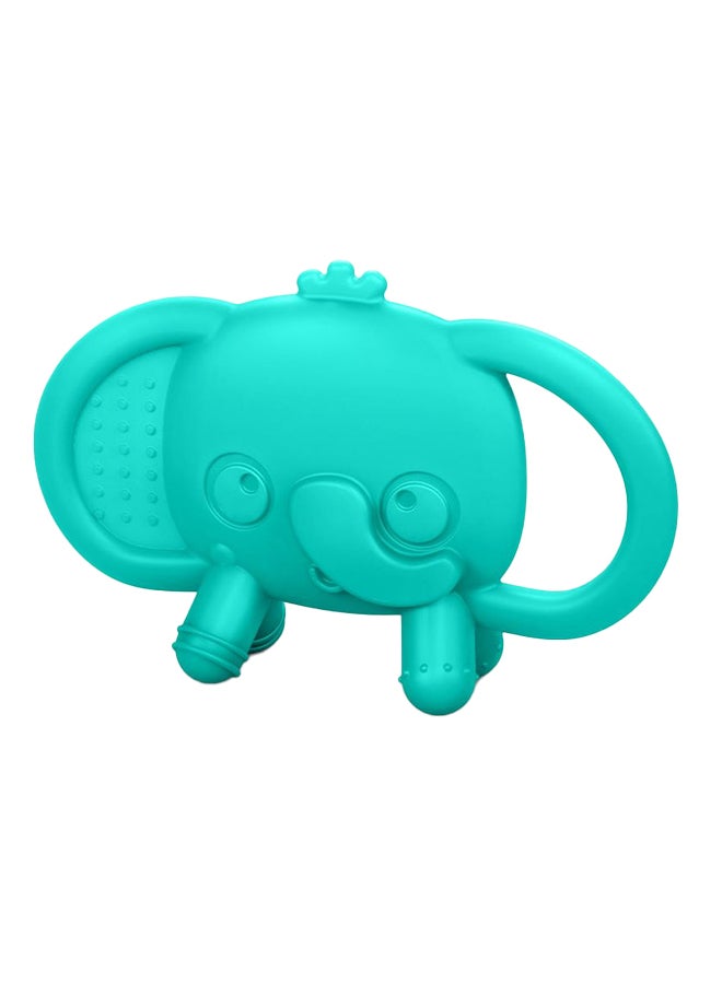 Bright Starts Tame Your Tusks Silicone Teether With Handles, Easy-Grasp Elephant, Blue, 3 Months + - Image 1