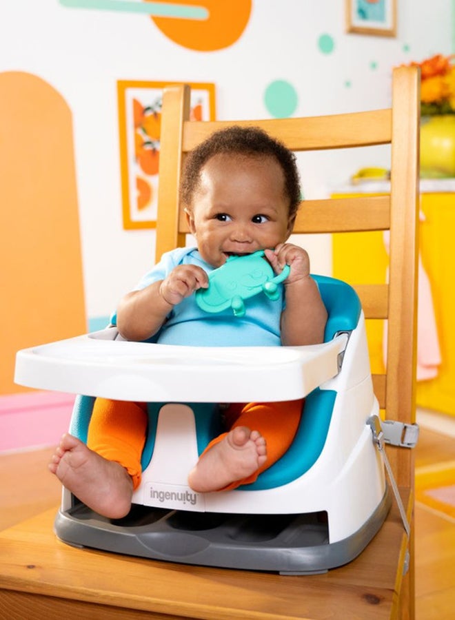 Bright Starts Tame Your Tusks Silicone Teether With Handles, Easy-Grasp Elephant, Blue, 3 Months + - Image 4