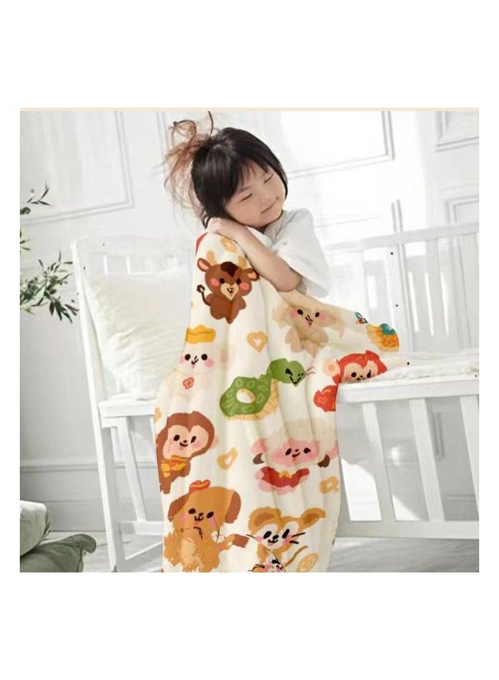 عام بطانية رقيقة من الفانيلا (دافئة ومريحة، ومناسبة للنوم واستخدام الألعاب وإزالة الغبار ومقاومة للرمل) 150 سم * 200 سم - 1158 - Image 3