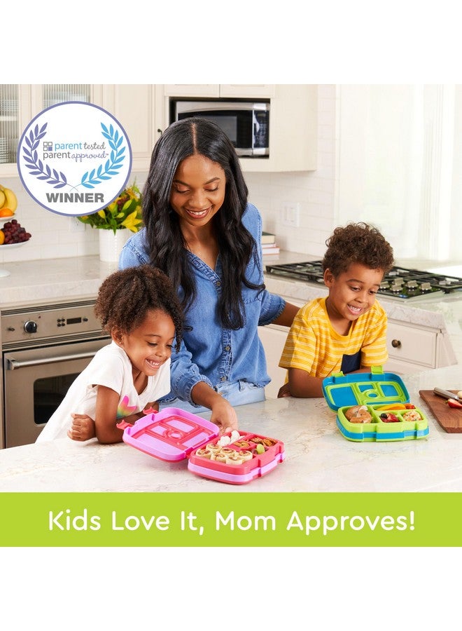Bentgo صندوق غداء للأطفال من بنتغو بطبعات مقاوم للتسرب، 5 أقسام على طراز البنتو - أحجام مثالية للوجبات للأطفال من 3-7 سنوات، متين، مقاوم للسقوط، آمن في غسالة الصحون، ومصنوع من مواد خالية من BPA (غواصة) - Image 2