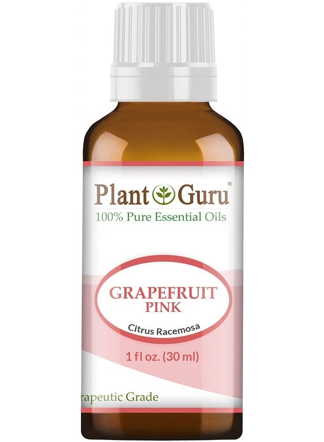 Plant Guru Pink Grapefruit Essential Oil 1 oz / 30 ml 100% Pure Undiluted Therapeutic Grade Cold Pressed from Fresh Grapefruit Peel, Great for Aromatherapy Diffuser, Relaxation and Calming, Natural Cleaner.  - Image 1