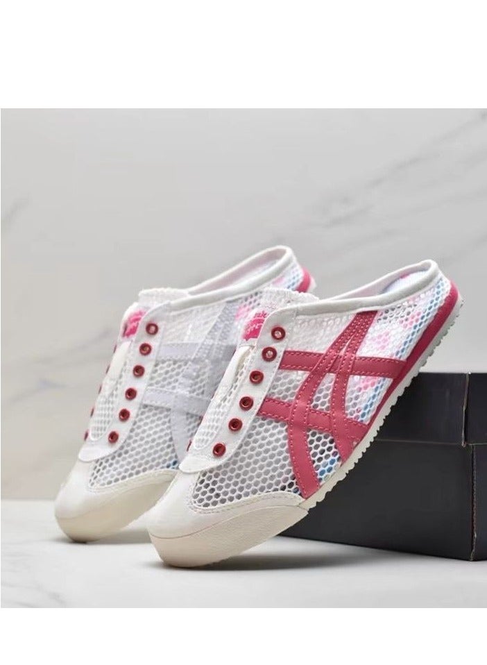 Onitsuka Tiger Men and Women Mexico66 Sabot - Slip On Cool Summer Athlesiure Sandals Shoes Pink - Image 4