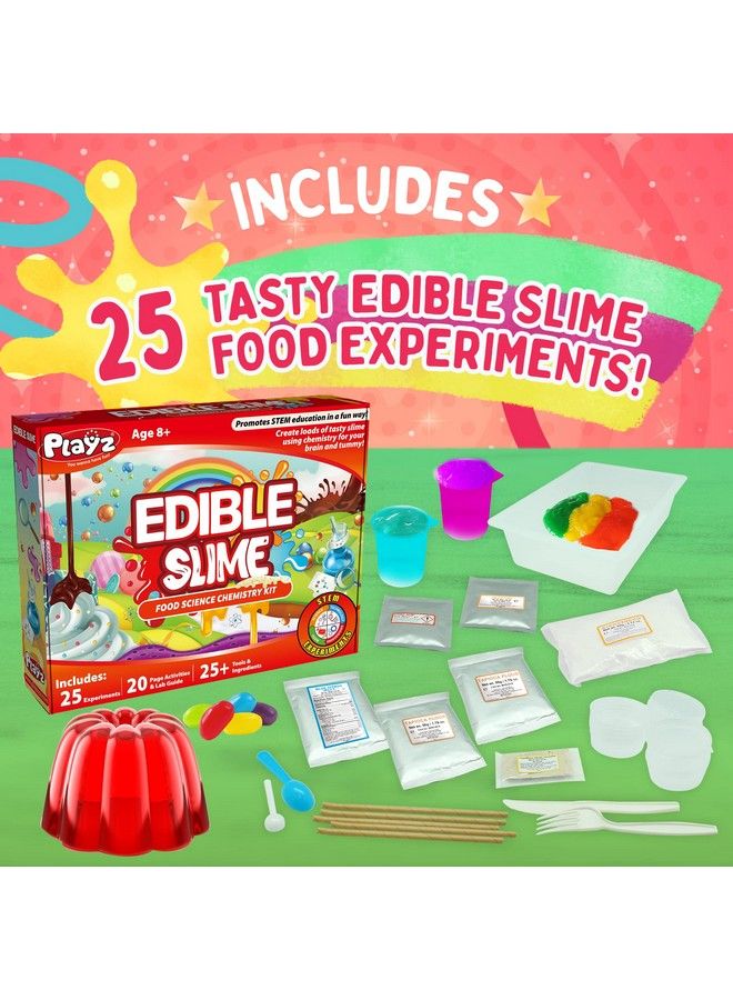 Playz Edible Slime Candy Making Food Science Chemistry Kit For Kids With 25+ Stem Experiments To Make Slimy Hot Chocolate Marshmallows Snot Blood Slugs Worms And More!  - Image 4