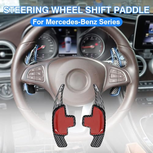Karltys Carbon Fiber Steering Wheel Paddle Shifter Extension for Mercedes Benz B C GLA GLC GLE S Class Car Steering Wheel Shift Paddle Extended Trim Cover 2PCS Mercedes Benz Accessories - Image 2
