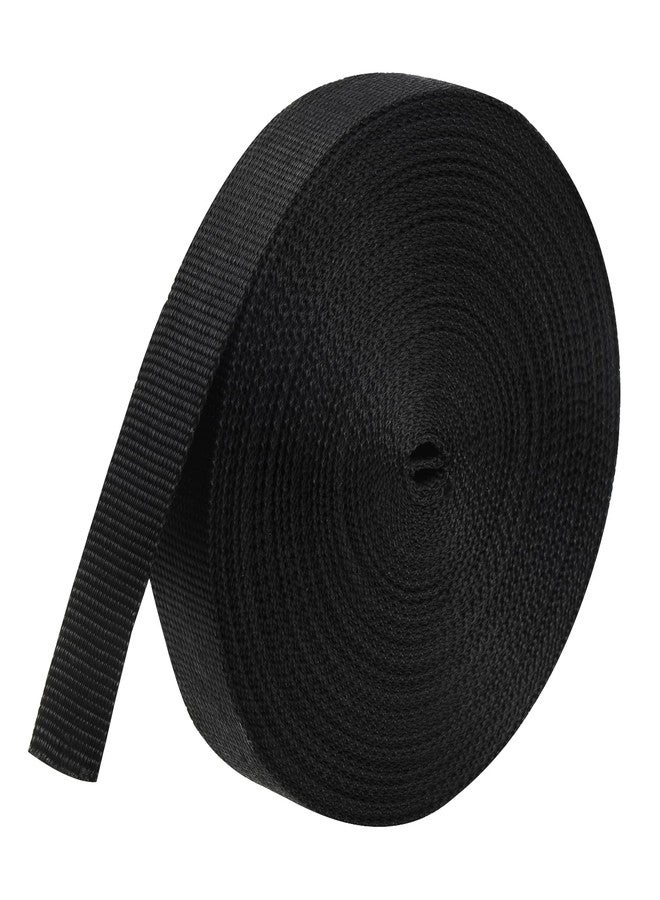 Juasky 15 Yard 1 Inch Nylon Webbing Strap, Black Heavy Duty Belting Straps for Backpack,Sling, Outdoor, Climbing - Image 1