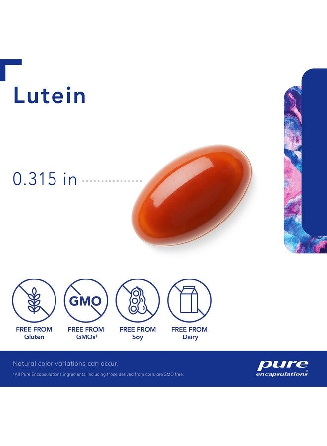 Pure Encapsulations Lutein 20 mg | Hypoallergenic Antioxidant Support for Healthy Visual Function | 60 Softgel Capsules - Image 5