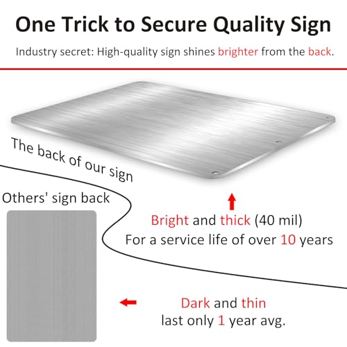 i-CowFun Premium Aluminum Number Signs 1, Metal 12" X 8" Numbered Signs Outdoor for Parking Lots, Floor, Dock, Court, Aisle, Field, High Visibility, No Fade, Weather-resistant - Image 5