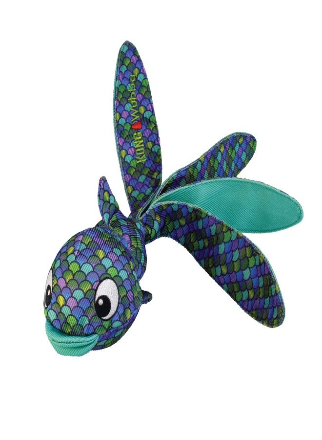 كونج لعبة KONG Wubba Finz - لعبة شد الحبل وجلب الكرة للكلاب - مستلزمات لعب الجراء والكلاب - لعبة للكلاب للاستخدام الداخلي والخارجي (أزرق، صغير) - Image 1