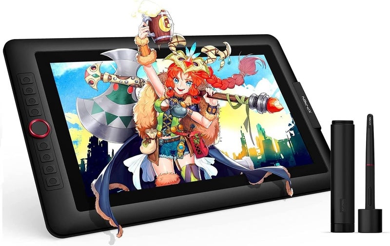 XPPen Upgraded Artist 15.6 Pro V2 Drawing Tablet with Screen 16384 Pen Pressure X3 Pro Stylus Graphic Art Tablet with Full-Laminated Anti-Glare Glass Tilt Support Red Dial and 8 Shortcut Keys - Image 1