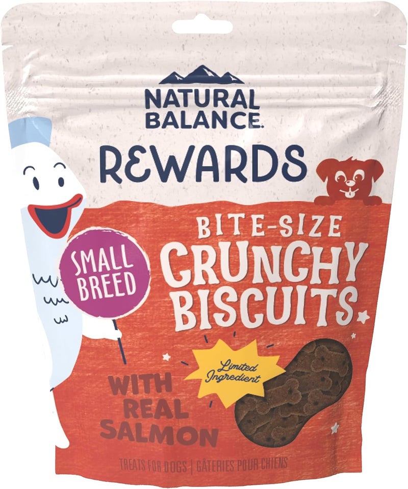 Natural Balance Rewards Bite-Size Crunchy Biscuits with Real Salmon for Small Breeds - Image 1