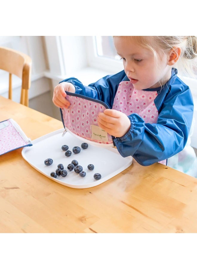 green sprouts Reusable Snack Bags (2 Pack)-Aqua Swan, Aqua Swan - Image 4