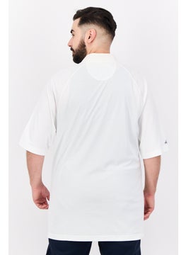 Greg Norman Men Sportswear Fit Short Sleeve Outdoor Polo Shirt, White  - Image 3