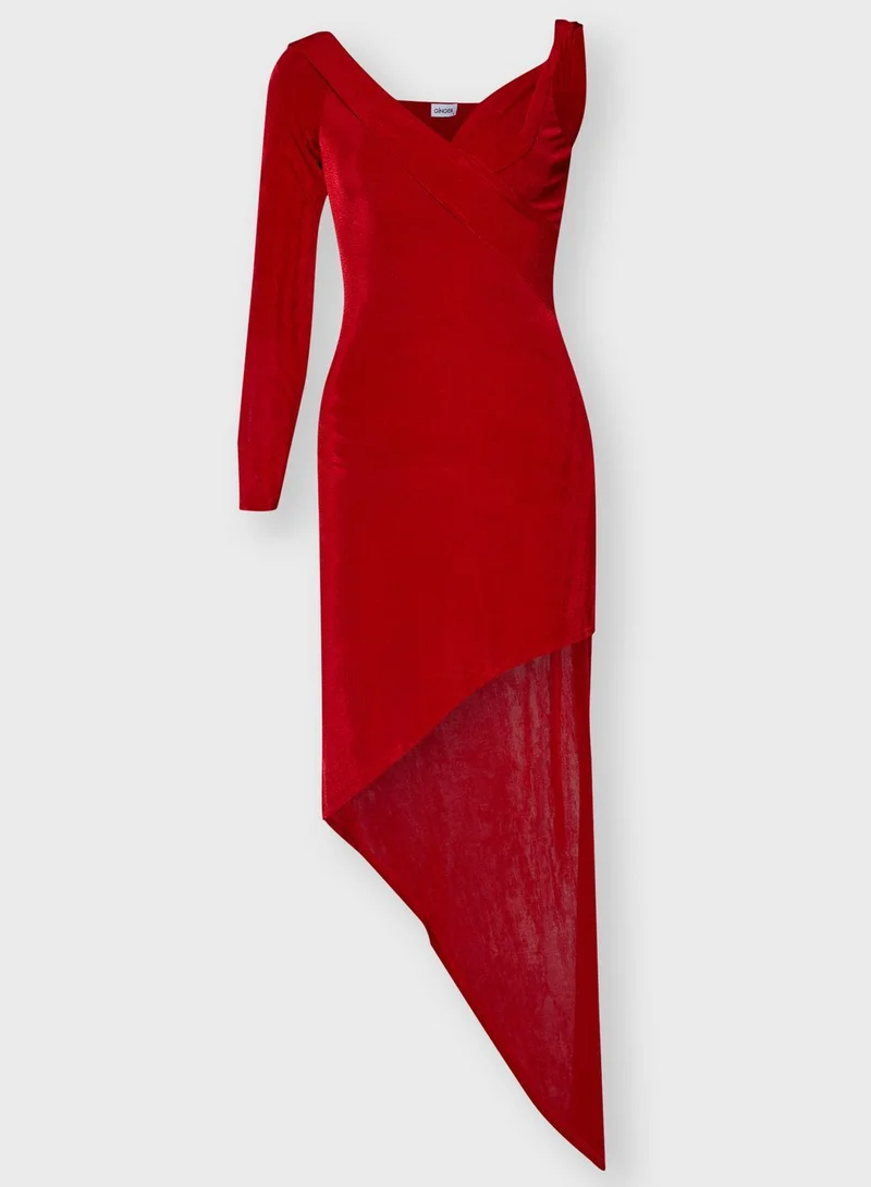 Ginger One Shoulder Detail Mini Dress