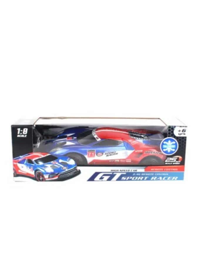 DAT GT Sport 1:8 Scale Remote Control Racing Car, High-Speed RC Car with 3 Speed Levels, Red & Blue, 47CM - Image 4