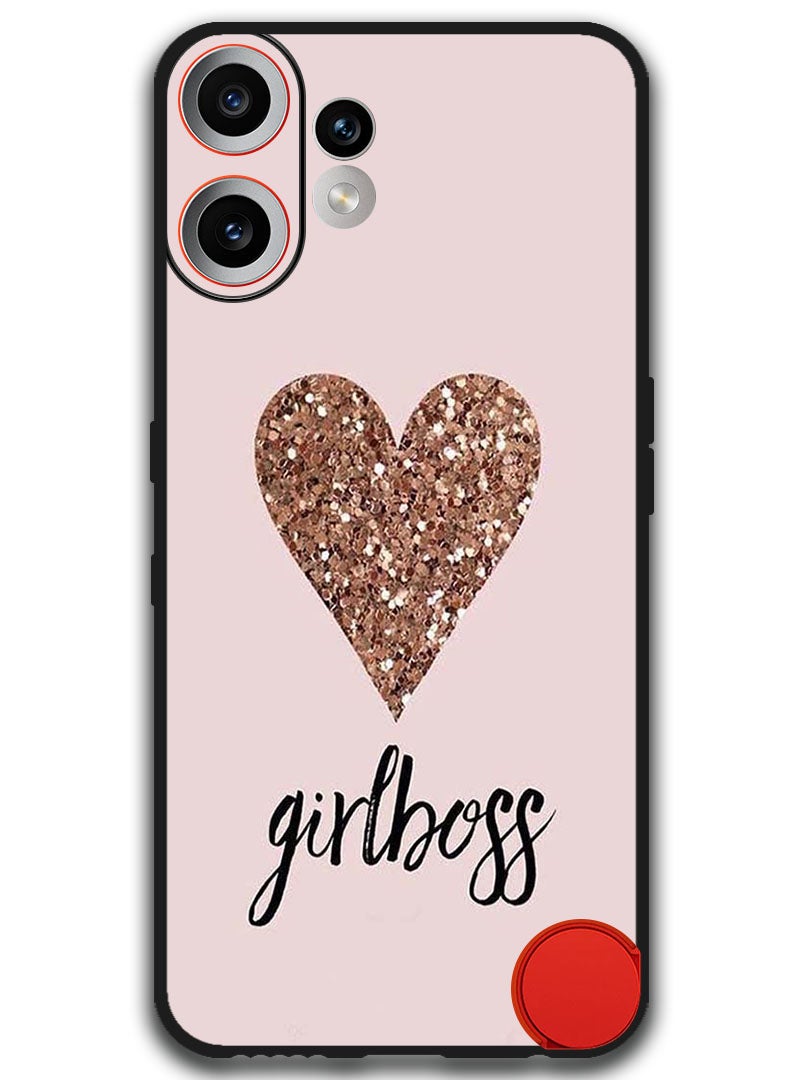 Theodor Case Compatible with Nothing CMF Phone 2 Pro 6.77 Inch Protection Shockproof Bumper Cover Girls Boss & Heart  - Image 1