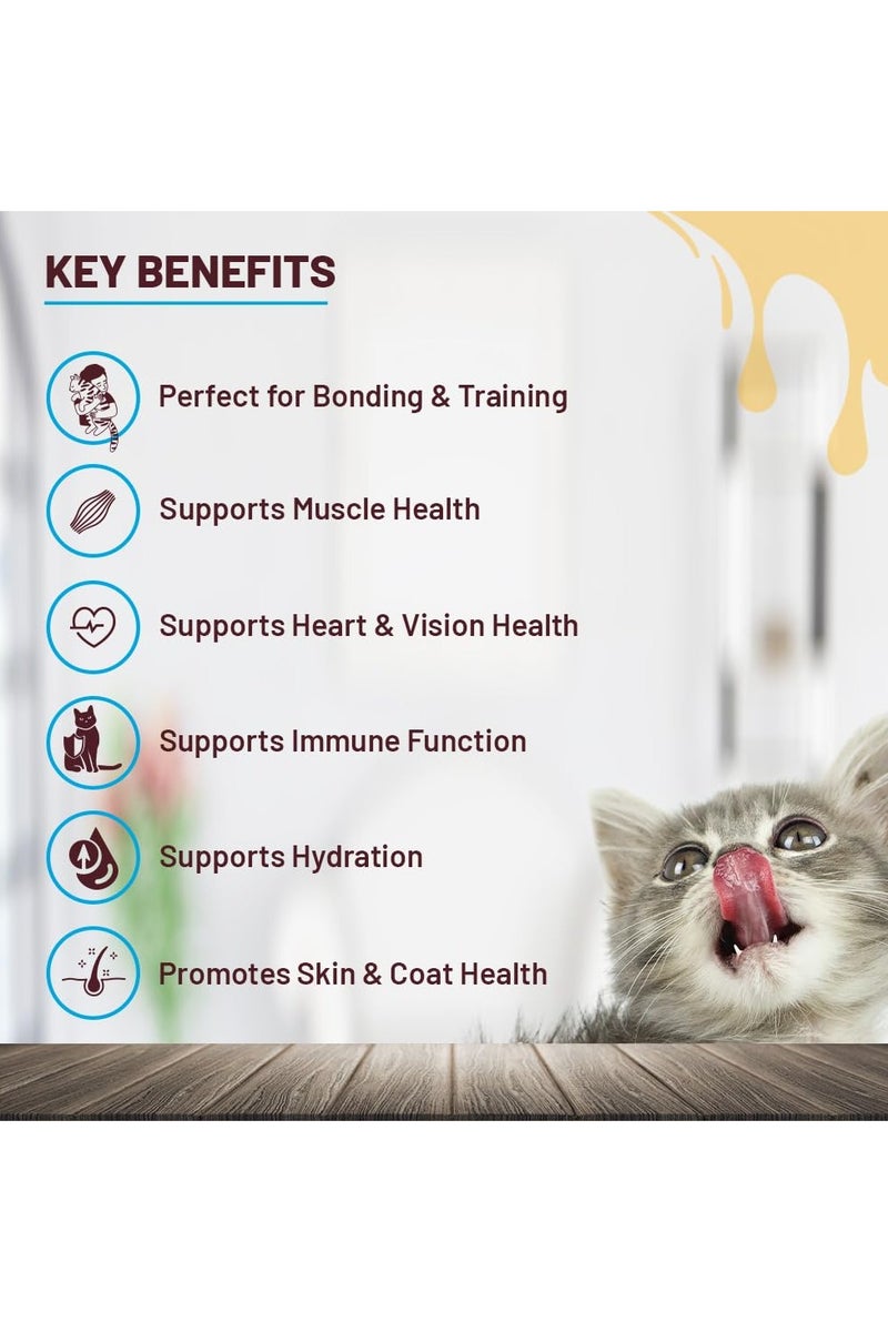 Meatup Creamy Likable Cat Treat Real Chicken Flavour Snack 10 x 15g 10x15 g - Image 4