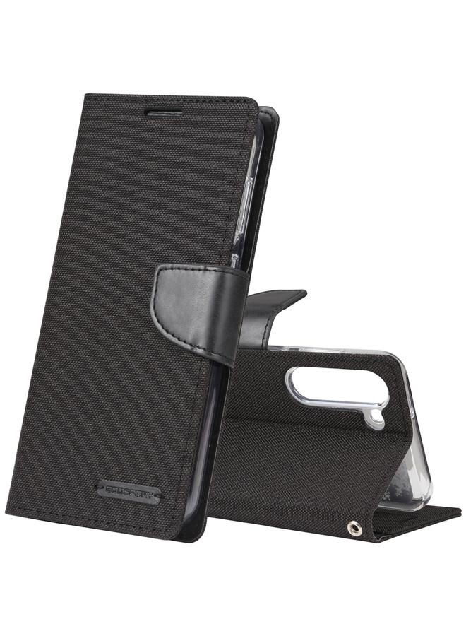 Case For Samsung Galaxy S23+ 5G CANVAS DIARY Fabric Texture Flip Leather Phone Case