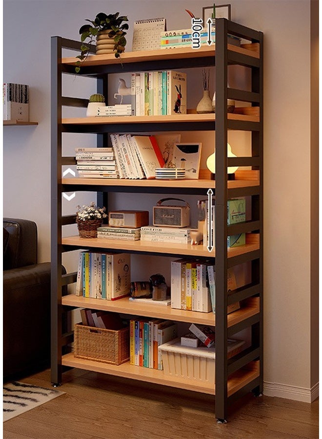 keke 6 Layer Modern Multifunctional Bookshelf with Wall Mounted and Floor Standing Design 80 CM - Image 1