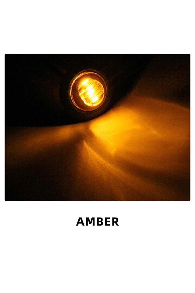 ريحني أمبر 10 قطعة، مؤشرات جانبية LED 24 فولت، ضوء تحذير شاحنة، ضوء ذيل، مقطورة، شاحنة خارجية - Image 1