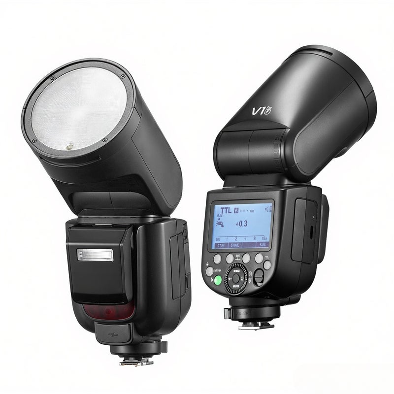 V1 PRO F 2.4G Wireless Camera Flash 1/8000s HSS 1.3s Recycle Time with M/TTL Flash Mode 10 Levels Adjustable Brightness Support Type-c Powered with Power Supply Port& Detachable Sub Flash - Image 1