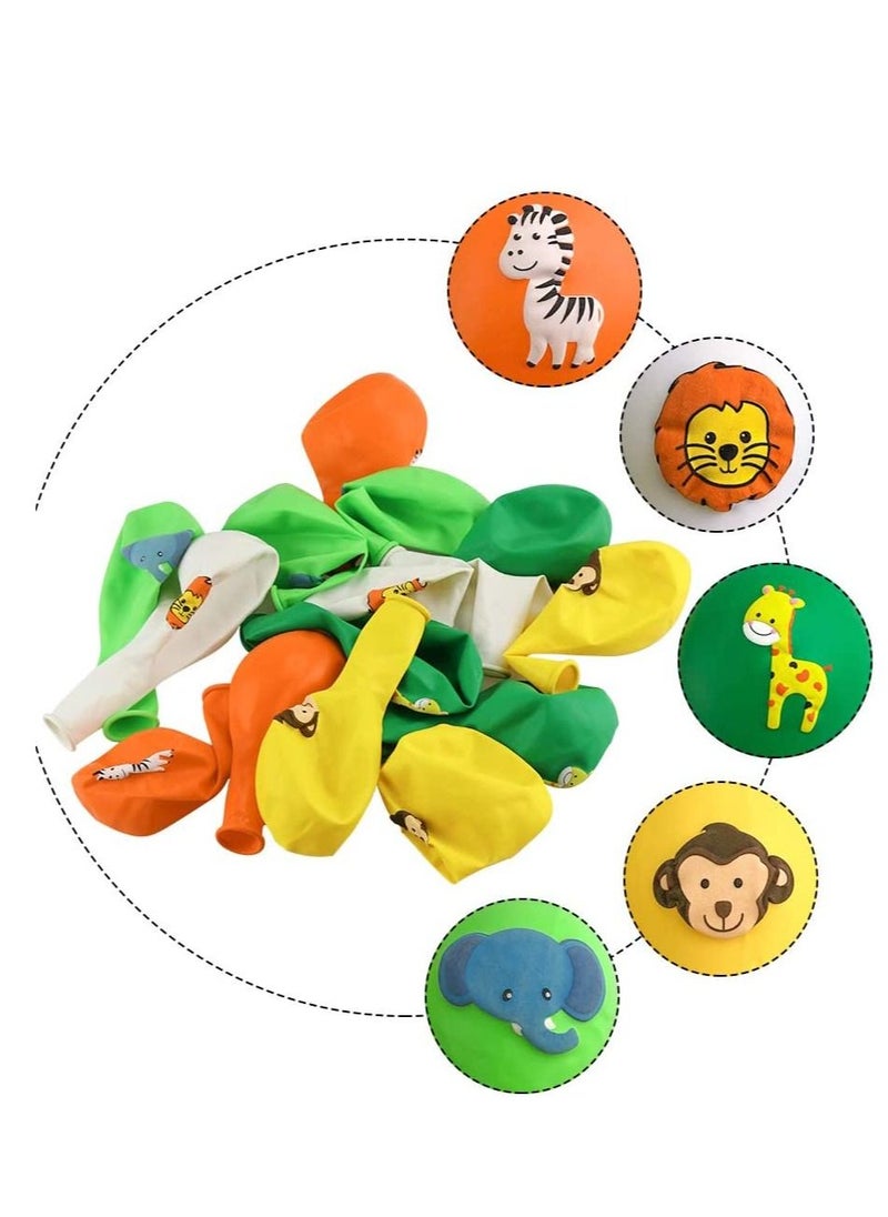 Party Propz BrainGiggles Multicolor 10pcs  Jungle Animal Latex Balloons  - Image 2
