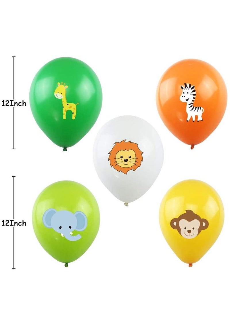 Party Propz BrainGiggles Multicolor 10pcs  Jungle Animal Latex Balloons  - Image 3