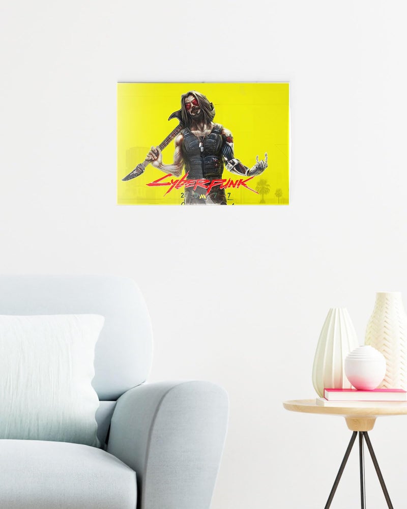 Myxtur Cyberpunk 2077 Johnny Silverhand Metal Poster A5