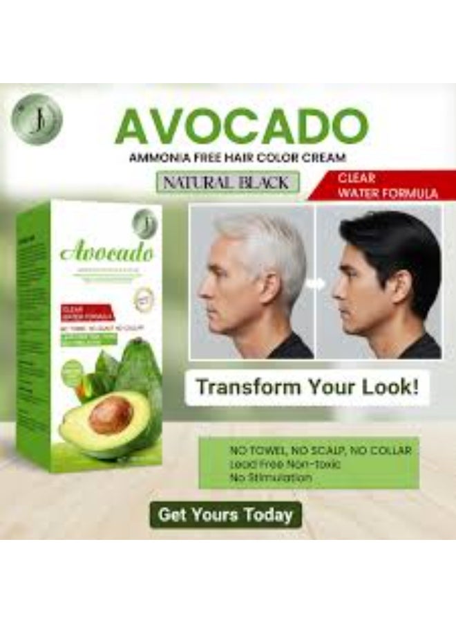 Avocado كريم تلوين الشعر بالأفوكادو الخالي من الأمونيا - أسود طبيعي 500 مل × 2 - Image 3