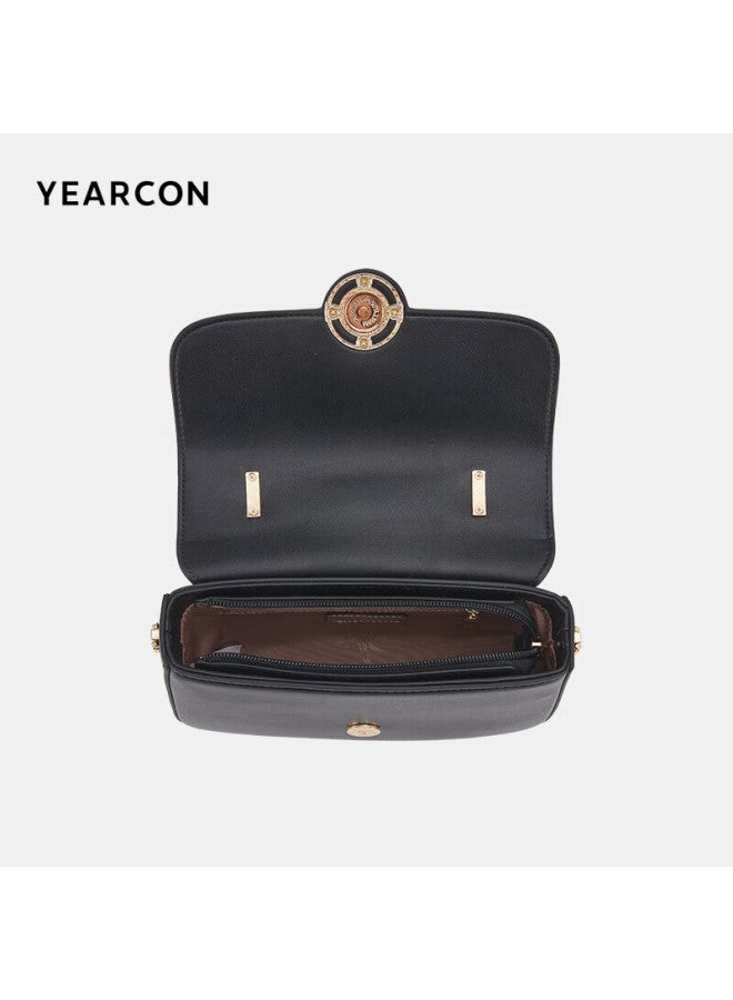 YEARCON Yierkang Versatile Saddle Bag, Shoulder Bag, Handbag, Women'S Crossbody Bag, Women'S Style, Black, Qixi Valentine'S Day Gift - Image 4