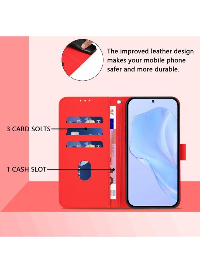 Zaboon Case For Infinix Note 30 VIP Skin Feel Solid Color Leather Phone Case with Lanyard - Image 4