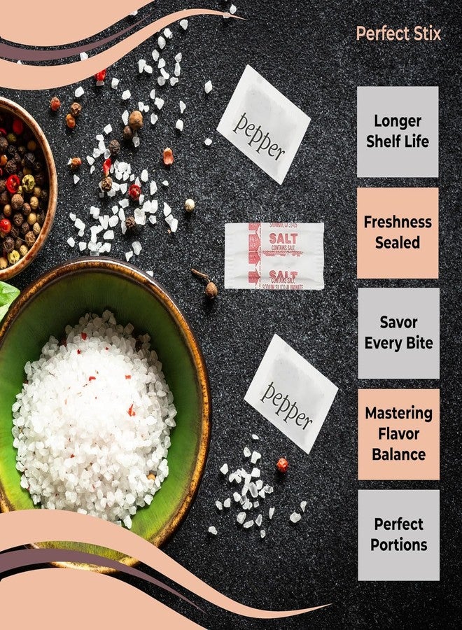 Concession Essentials Salt and Pepper Packets, 400 Count, Single Serve Portions, 200 Each - Image 4