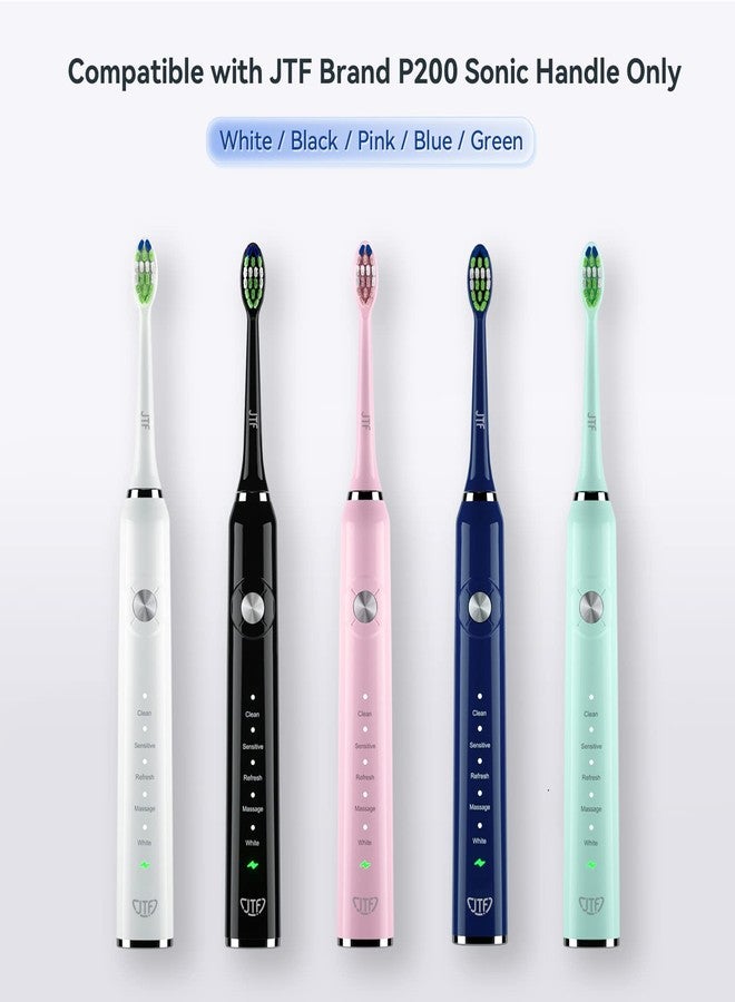 JTF Sonic Smart Toothbrush Genuine Standard Brush Heads, 3 Pack, Navy Blue, P200 - Image 2