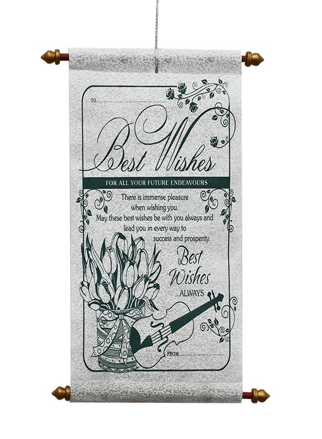Natali Traders Best Wishes Scroll Card - for New Job, Best of Luck,House Warming, Exams - Gift for Best Wishes - Image 1