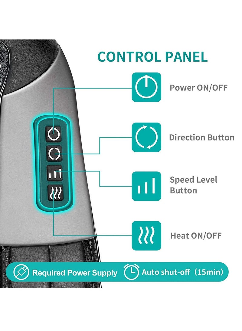 Generic Neck and Back Massager with Soothing Heat Electric Deep Tissue 3D Kneading Massage Pillow for Shoulder Leg Body Muscle Pain Relief Home Office and Car Use - Image 5