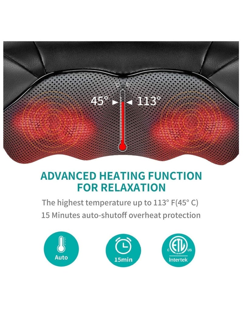 Generic Neck and Back Massager with Soothing Heat Electric Deep Tissue 3D Kneading Massage Pillow for Shoulder Leg Body Muscle Pain Relief Home Office and Car Use - Image 3