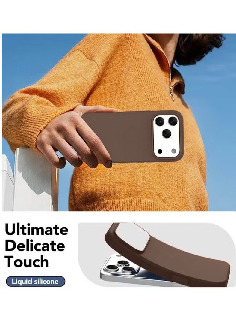 iPhone 17 Pro Max Case Liquid Soft Silicone iPhone 17 Pro Max Cover Anti Scratch with Inside Microfiber Lining Shockproof Protective Phone Case for iPhone 17 Pro Max - Image 5
