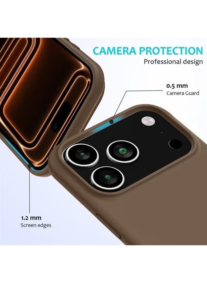 iPhone 17 Pro Max Case Liquid Soft Silicone iPhone 17 Pro Max Cover Anti Scratch with Inside Microfiber Lining Shockproof Protective Phone Case for iPhone 17 Pro Max - Image 3