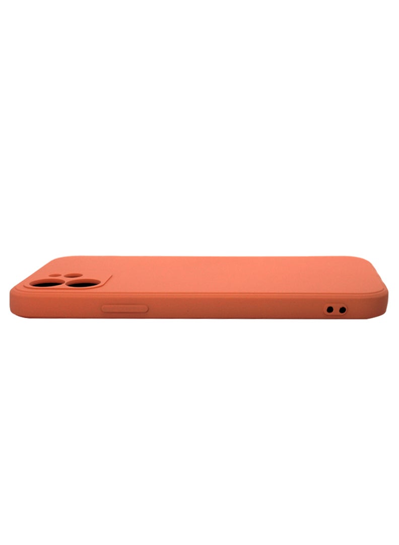 Theodor Protective Ultra Slim Fit Case Liquid Silicone Gel Cover with Full Body Protection Anti-Scratch Shockproof Case For iPhone 12 LIQUID SILICON ORANGE - Image 2