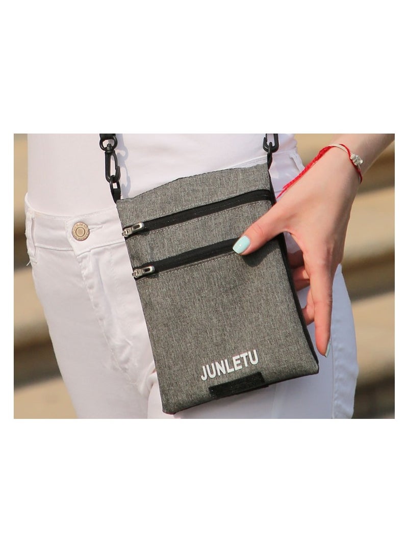 general Travel Wallet Neck Pouch, New Fashion Single Shoulder Neck Stash Pouch for Traveling, Oblique Cross Neck Pouch Bag, Waterproof Mobile Phone Bag, Travel Passport Neck Wallet for Men Women Usage - Image 2
