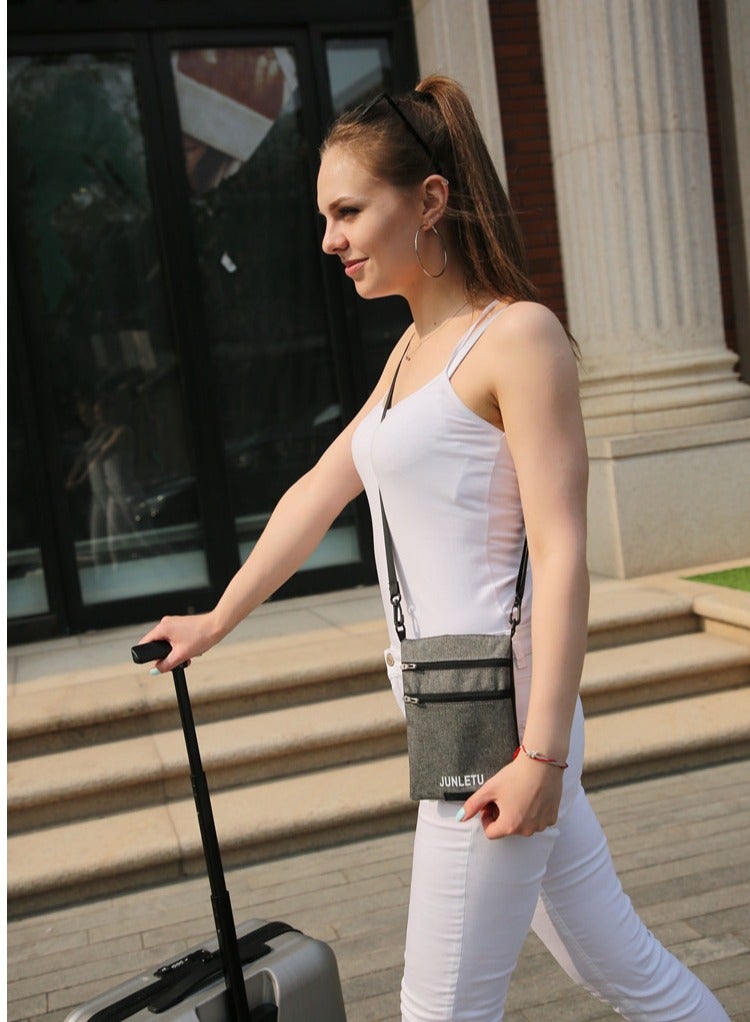 general Travel Wallet Neck Pouch, New Fashion Single Shoulder Neck Stash Pouch for Traveling, Oblique Cross Neck Pouch Bag, Waterproof Mobile Phone Bag, Travel Passport Neck Wallet for Men Women Usage - Image 3