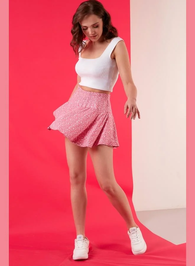 Lela Lela Elastic Waist Mini Shorts Skirt Women's SKIRT 5864024