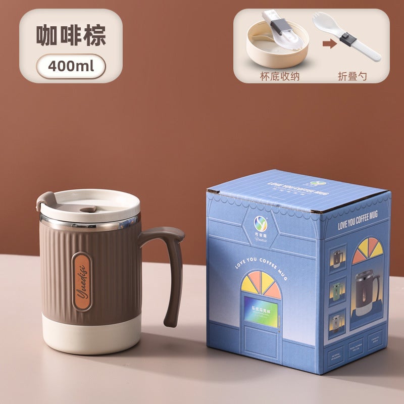 Versatile Cute Duck Ramen Bowl 304 Stainless Steel Lunch Box Gift Khaki 