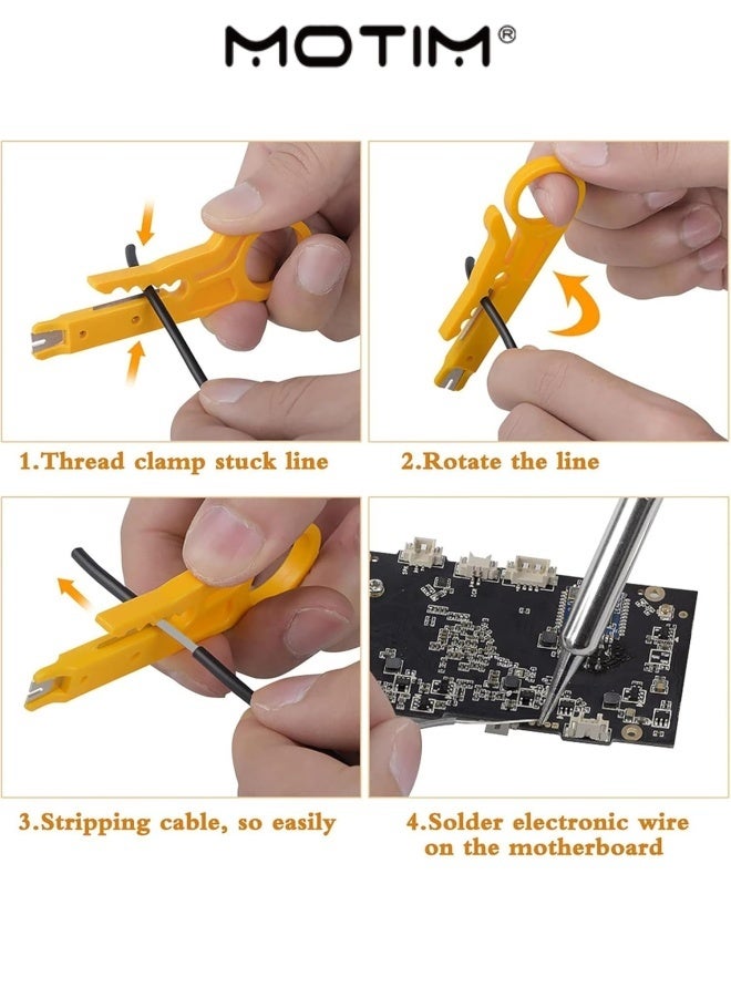 موتيم 60W محطة لحام كيت قابل للتعديل درجة حرارة لحام لحام الحديد مع أدوات لحام اللحام حقيبة القصدير سلك أنبوب لحام مصاصة ملاقط - Image 4