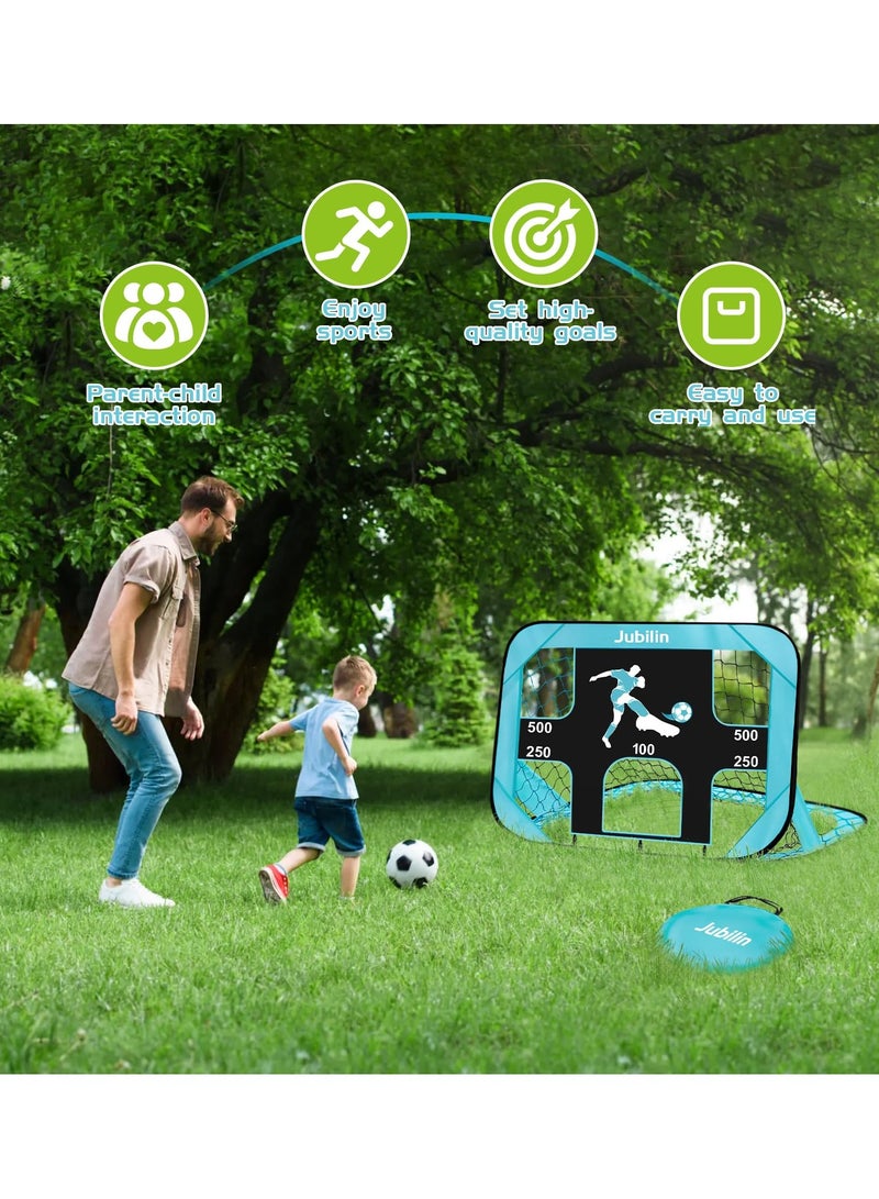 Jubilin Football Goal, 4 Modes Pop Up Football Goals for Kids, Foldable and Portable Soccer Goal net with Carry Bag, Football Training Equipment for Indoor, Outdoor, Gifts for Boys  - Image 4
