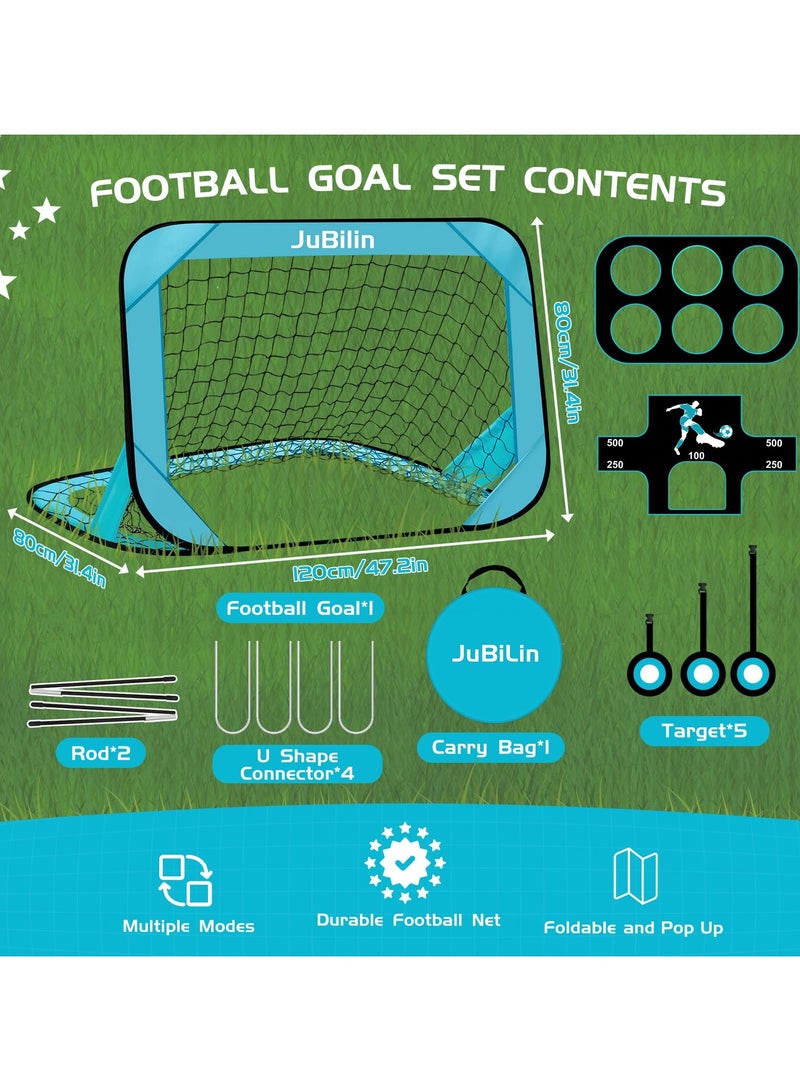 Jubilin Football Goal, 4 Modes Pop Up Football Goals for Kids, Foldable and Portable Soccer Goal net with Carry Bag, Football Training Equipment for Indoor, Outdoor, Gifts for Boys  - Image 2