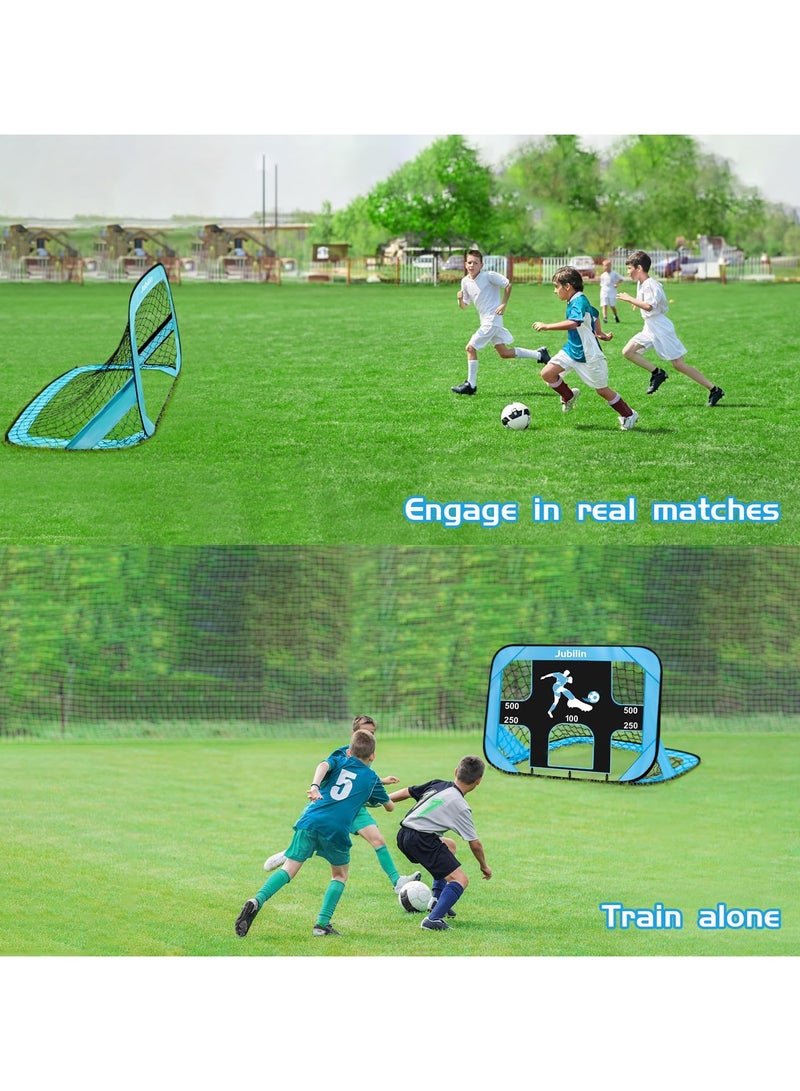 Jubilin Football Goal, 4 Modes Pop Up Football Goals for Kids, Foldable and Portable Soccer Goal net with Carry Bag, Football Training Equipment for Indoor, Outdoor, Gifts for Boys  - Image 3