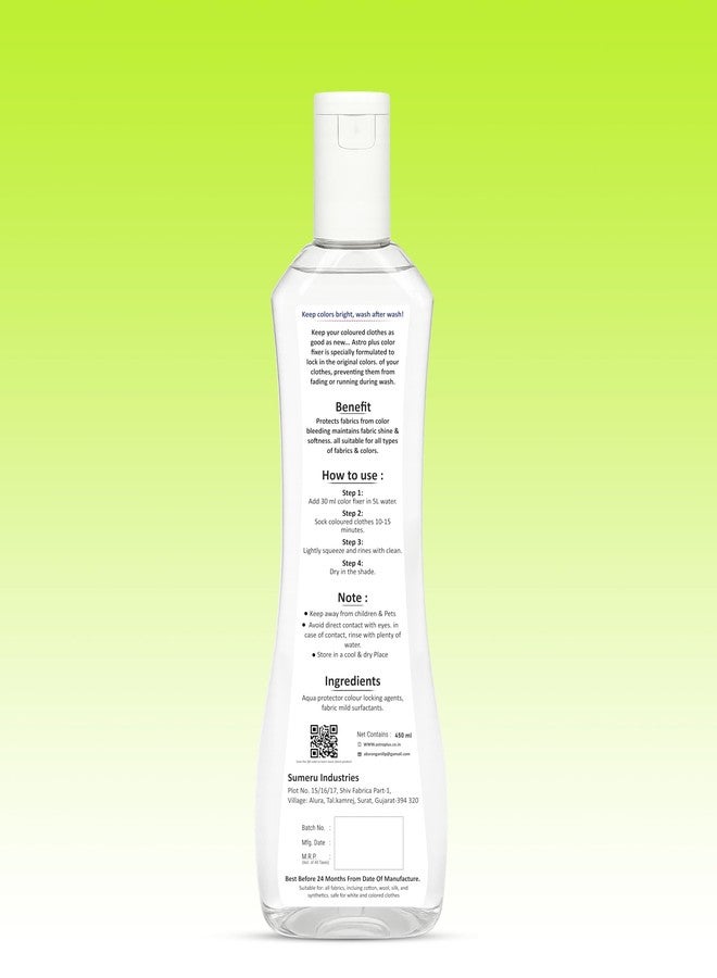 ASTRO PLUS + ASTRO PLUS+ 450 ml Fabric Color Fixer Product 100% Eco-Friendly This Product Works Best Silk, Cotton, Georgette Fabric - Image 2