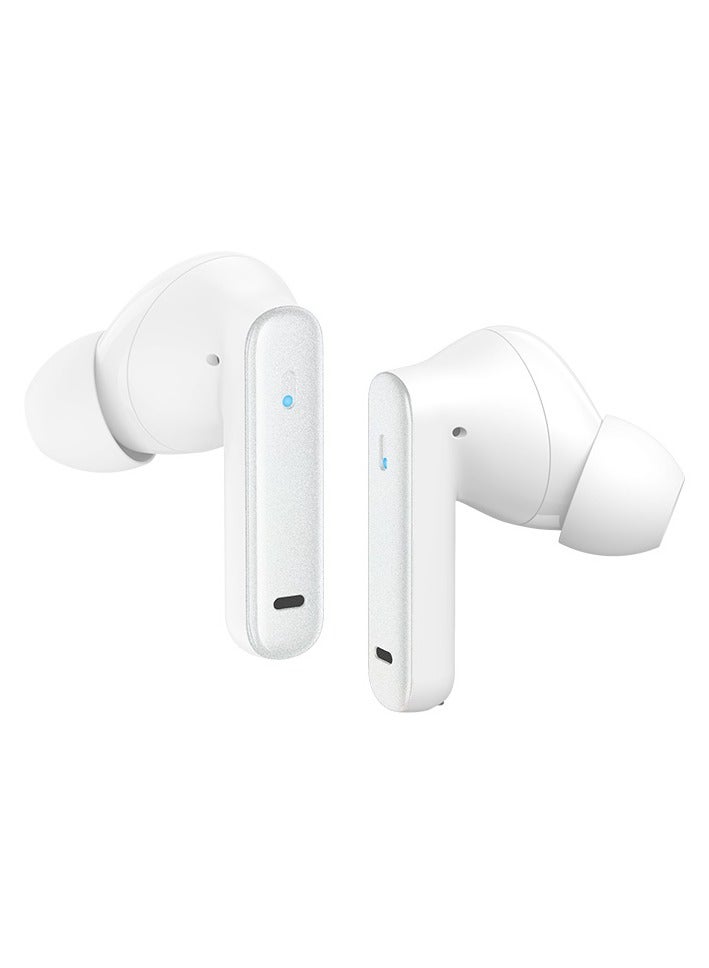 Recci True Wireless Earbuds with Strong Active Noise Cancelling, 38dB ANC and Dual-Mic ENC Bluetooth Headphones, Powerful bass, 44H Playtime, Bluetooth 5.3, Intelligent Touch Control, Sport Earbuds for iPhone, Android, White - Image 1